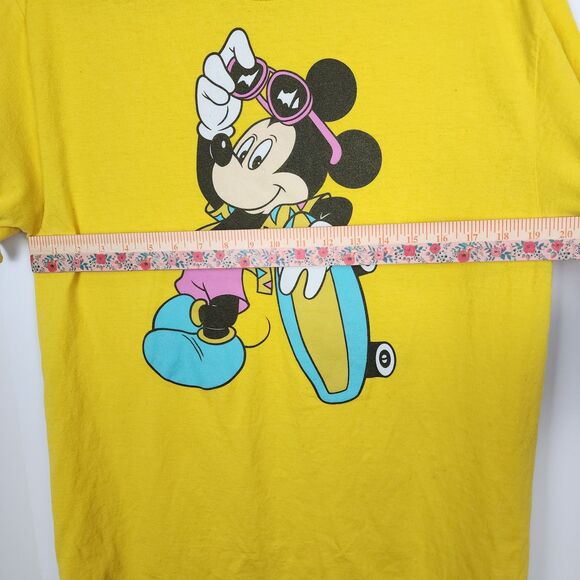 Disney Mickey Mouse Retro Skater Yellow T-Shirt Size OS - Picture 5 of 6